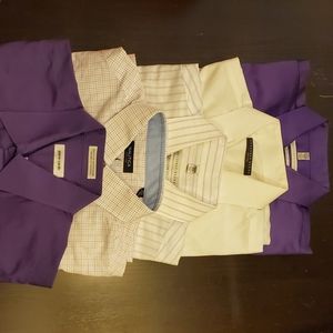 5 Designer Dress Shirts - Pierre Cardin, Nautica